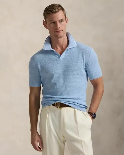 Textured Cotton-Linen Sweater