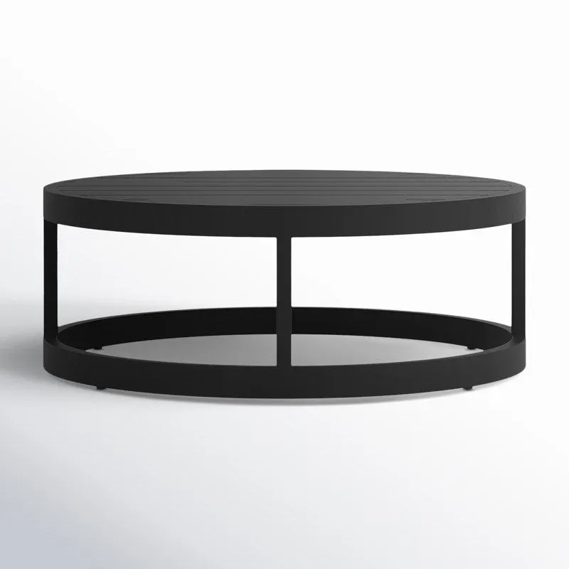 Black Bergeron 33.75'' Metal Outdoor Coffee Table