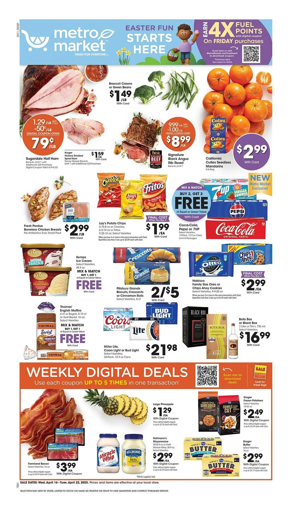 Weekly ad Metro Market ad from April 16 to April 22 2025 - Page 1
