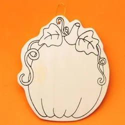 Wood Cutout Pumpkin Ornament