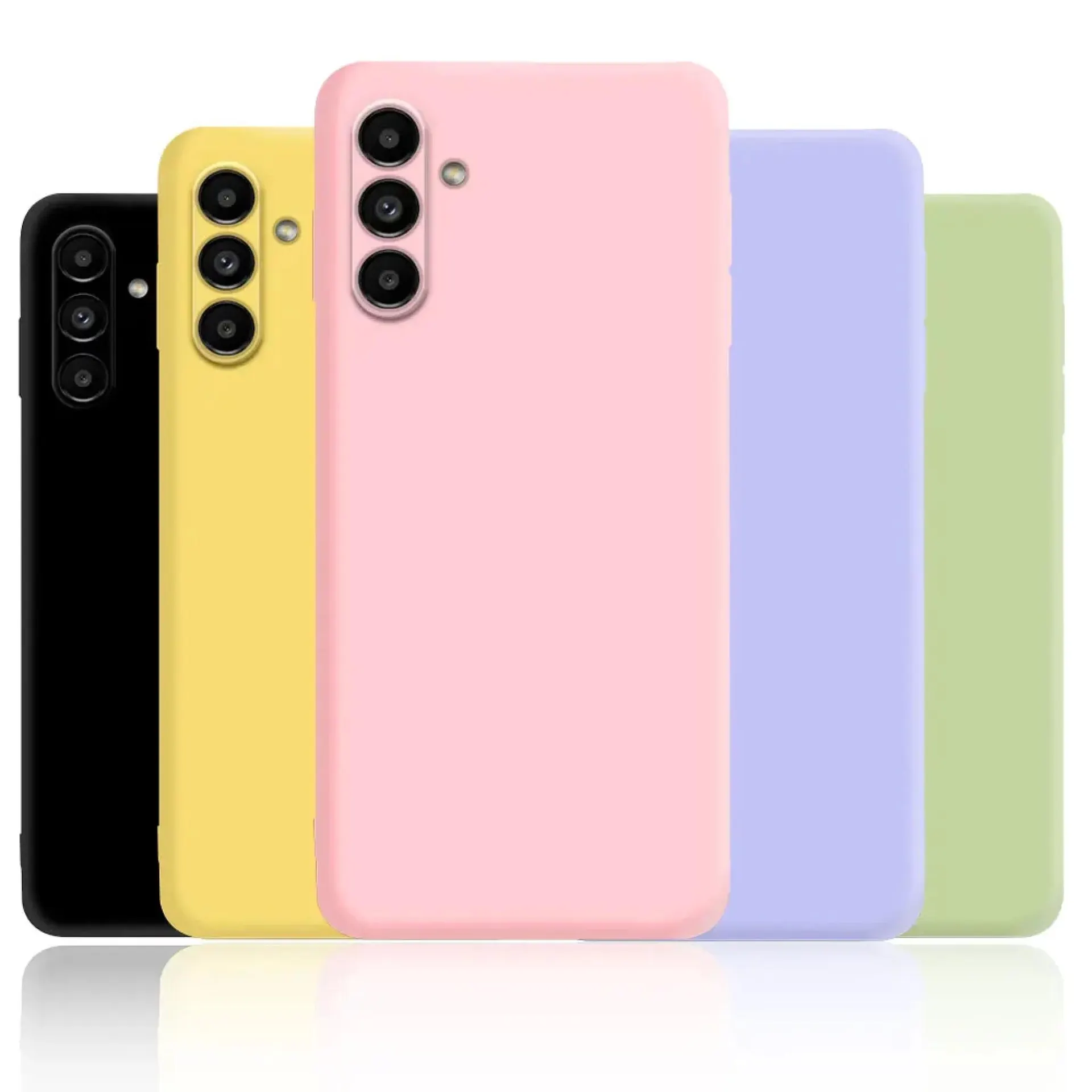 Funda de silicona líquida original para Samsung Galaxy A15 A25 A35 A55 5G A05 A05S 4G Fundas de teléfono a prueba de golpes