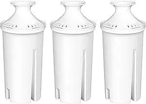 Fil-Fresh 3-Pack Water Filter Replacements for Brita Water Pitchers and Dispensers, NSF 53&42 Certified to Reduce Cadmium, Mercury, Copper, Zinc, BPA free, Lasts 2 Months or 40 Gallons
