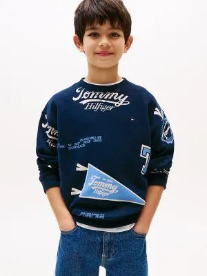 Kids' Allover Mixed Logo Sweatshirt