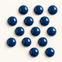 Mini Navy Blue Enamel Button Magnets (Pack of 12 pieces)