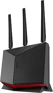 ASUS RT-BE86U BE6800 Dual-Band WiFi 7 Router, Supports 4096-QAM, MLO, AI WAN Detection, AiMesh, Subscription-Free Network Security, and Comprehensive VPN Features, Guest Network Pro, Gaming