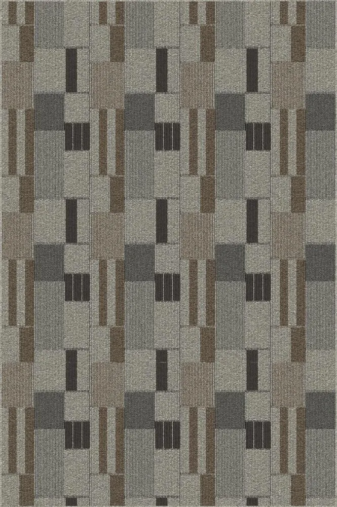 U-Carpet Brick Grey Shell 3' x 4' Accent Rug