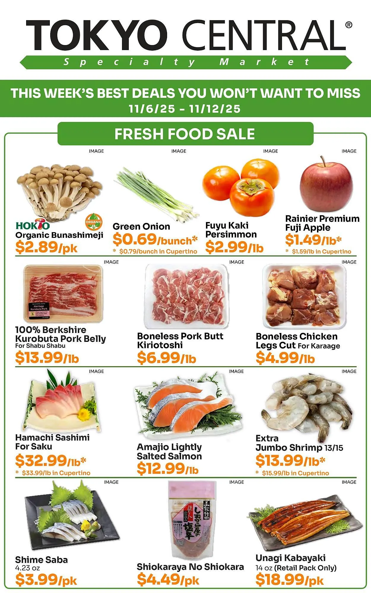 Weekly ad Tokyo Central Specialty Market weekly ad from November 6 to November 12 2025 - Page 1