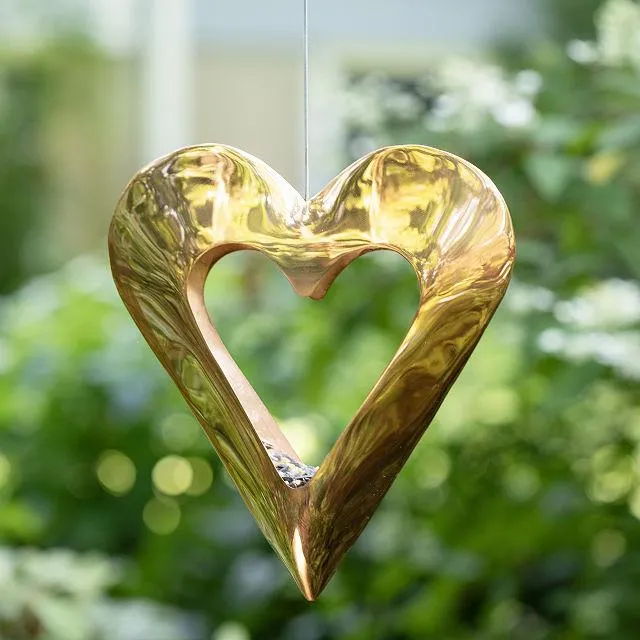 Copper Heart Bird Feeder