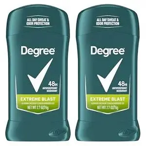 Degree Men Original Protection Antiperspirant Deodorant Extreme Blast Twin Pack 48-Hour Sweat and Odor Protection Antiperspirant For Men 2.7 oz