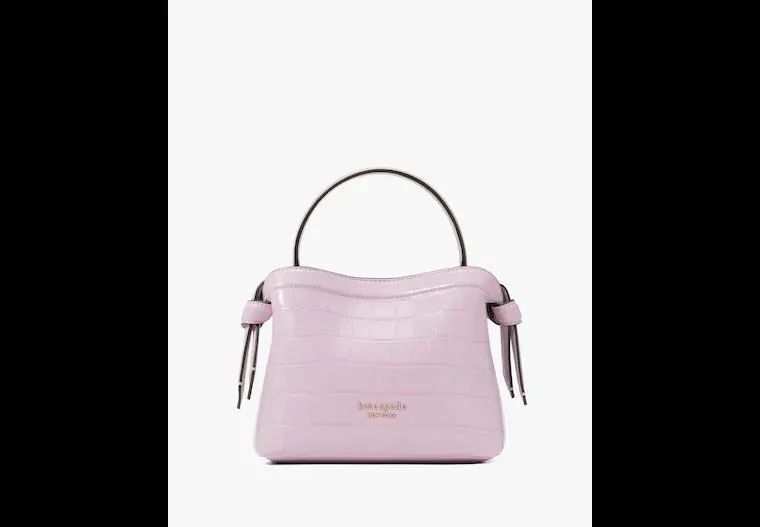 Knott Croc-embossed Mini Crossbody Tote