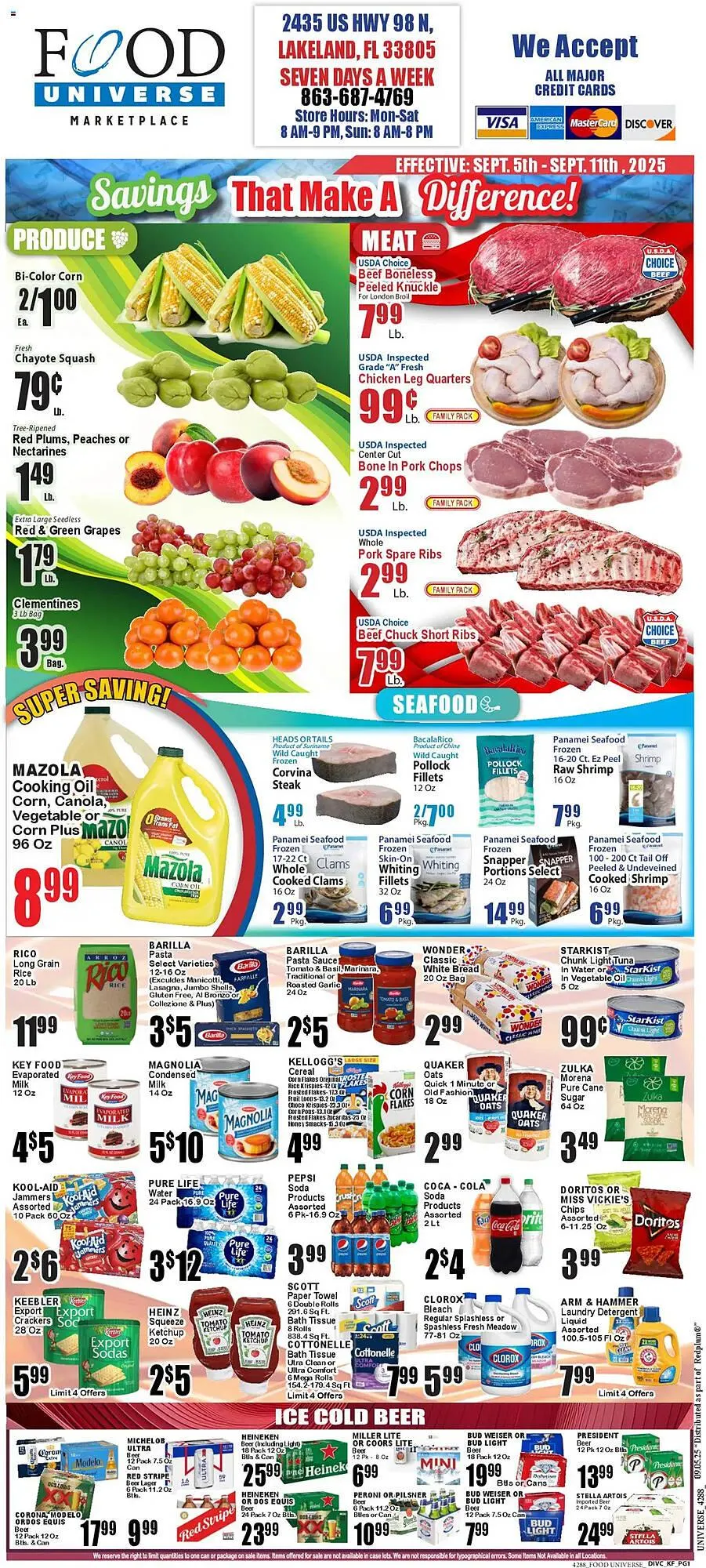 Weekly ad Food Universe circular from September 5 to September 12 2025 - Page 1