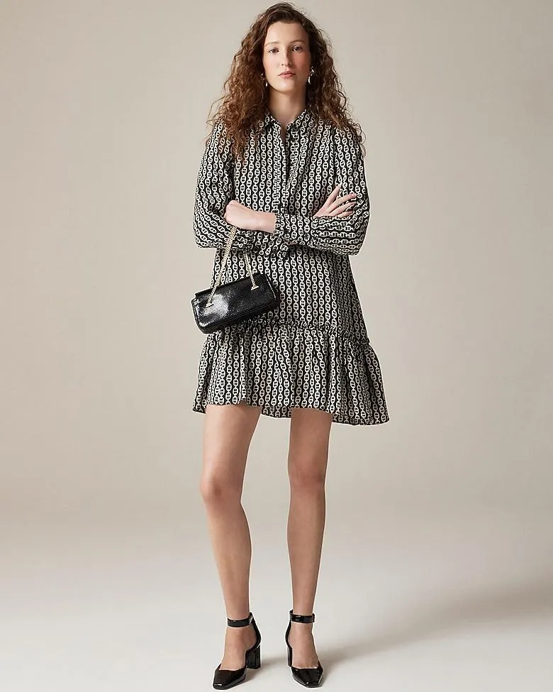Amelia popover shirtdress in chain print