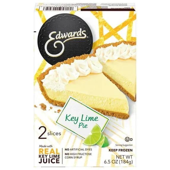 Edwards Singles Desserts Frozen Key Lime Pie Slices, 6.5 oz 2 Pack