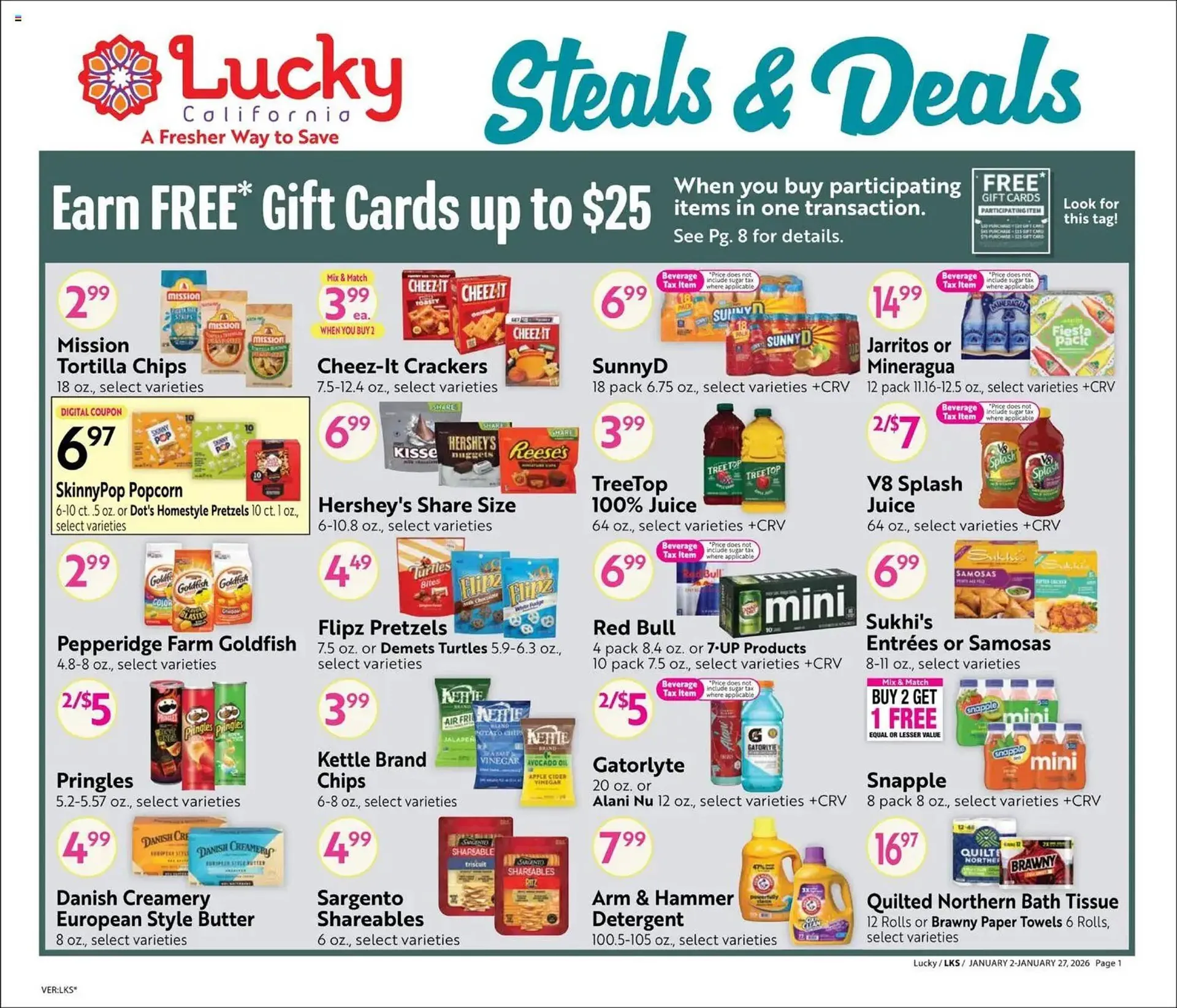 Weekly ad Lucky Supermarkets weekly ad from January 2 to January 27 2026 - Page 1