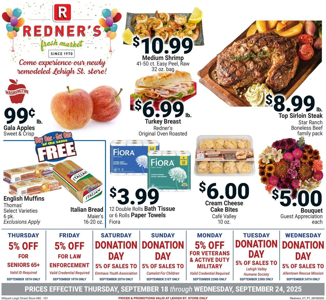 Weekly ad Redner’s Warehouse Market Current weekly ad from September 18 to September 24 2025 - Page 1