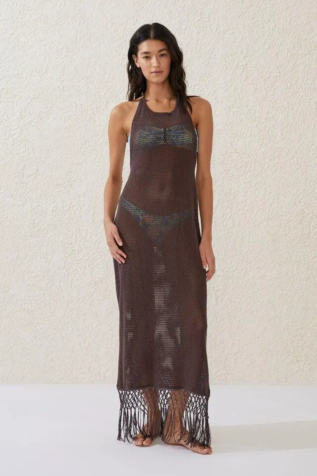 Fringed Beach Maxi Dress