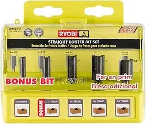5PC STRAIGHT ROUTER BIT SET