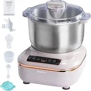Electric Dough Maker with Ferment Function, 7L(6.6QT) Dough Mixer Machine with Stainless Steel Bowl, Kitchen Stand Mixers, Flour Kneading Machine for Pizza Bread-NEW