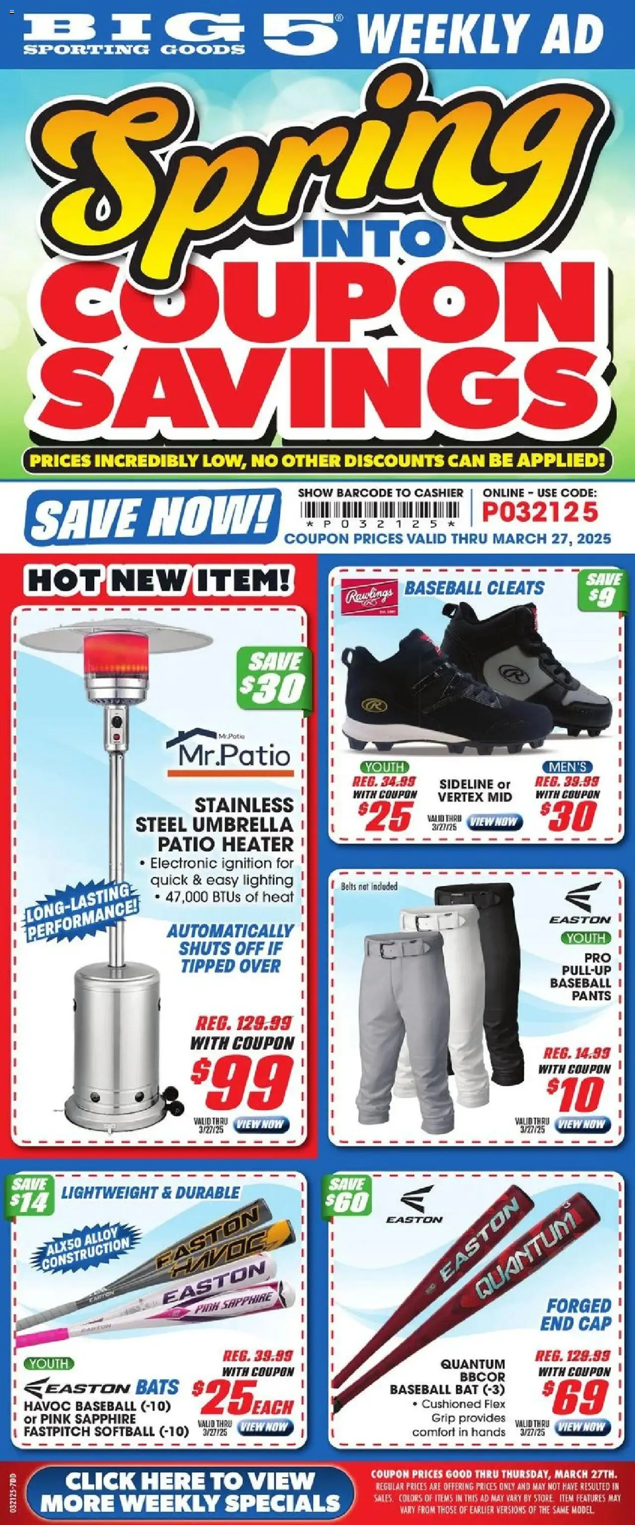Weekly ad Big 5 Sporting Goods Weekly Ad - TX from March 21 to March 28 2025 - Page 1
