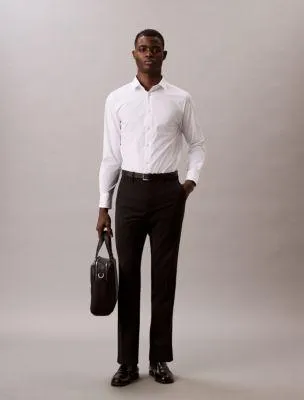 Cotton Stretch Slim Button-Down Shirt