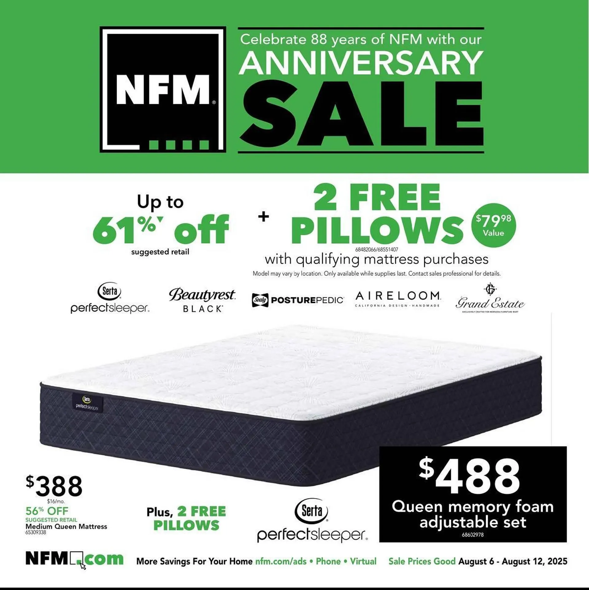 Weekly ad Nebraska Furniture Mart Weekly Ad from August 6 to August 12 2025 - Page 1