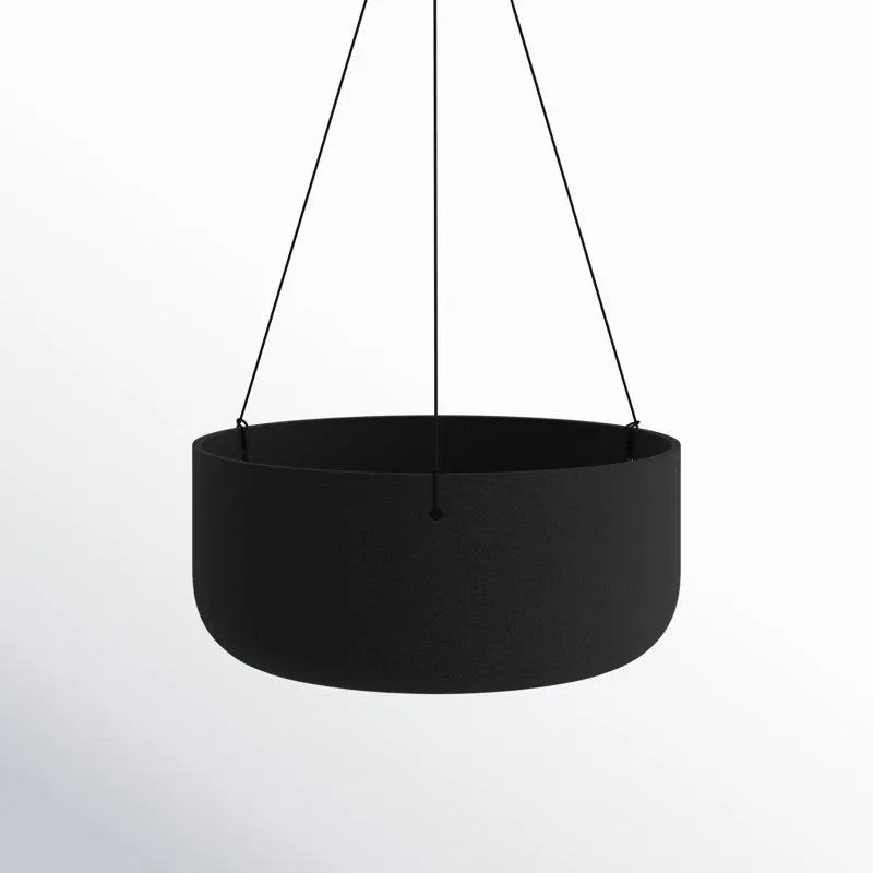 Black Mason Series Hanging Kona Bowl Planter