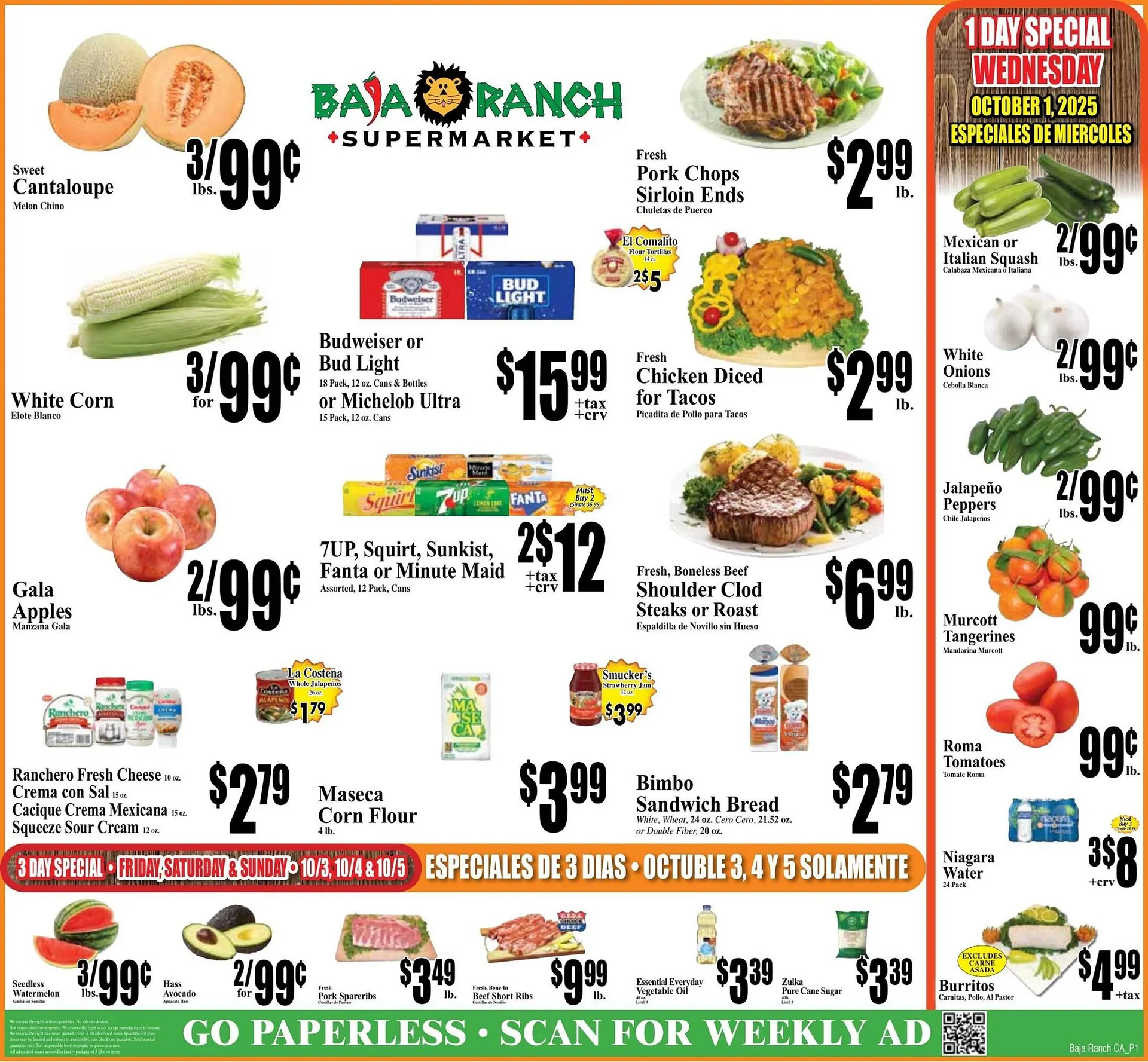 Weekly ad Baja Ranch weekly ad from October 1 to October 7 2025 - Page 1