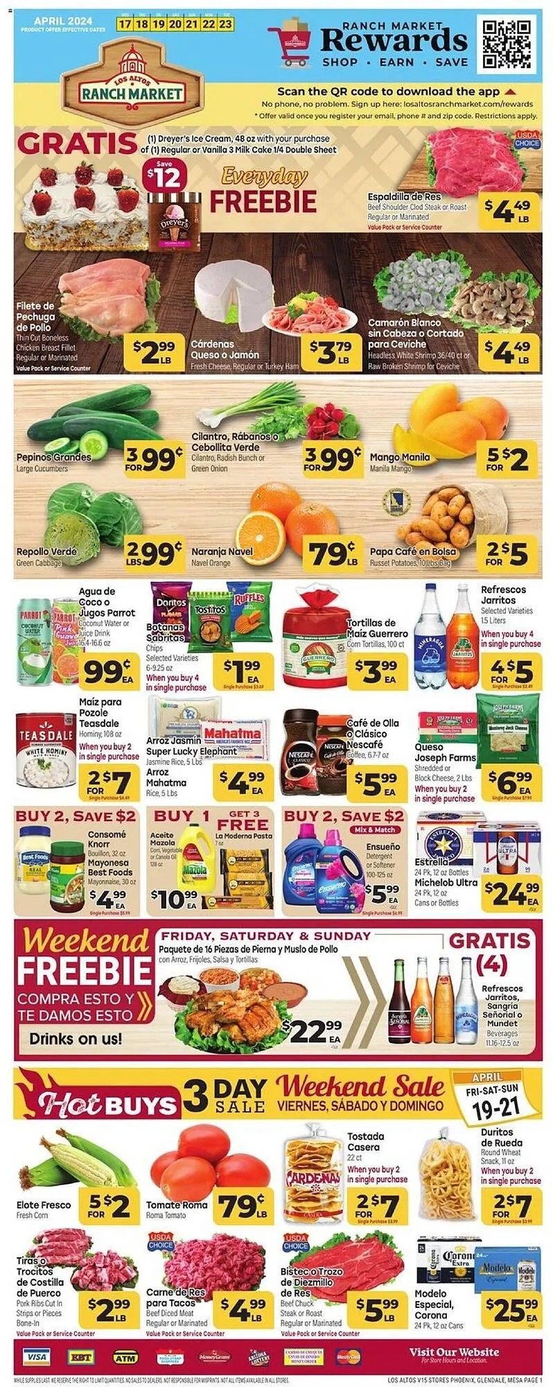 Weekly ad Los Altos Ranch Market Weekly Ad from April 17 to April 23 2024 - Page 1