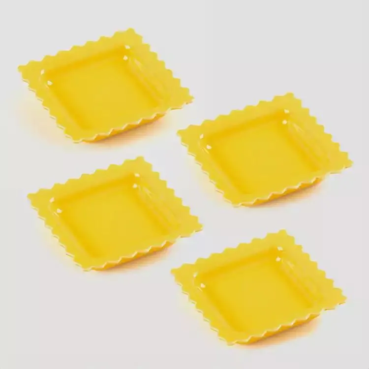 Ravioli Tidbit Plates, Set of 4