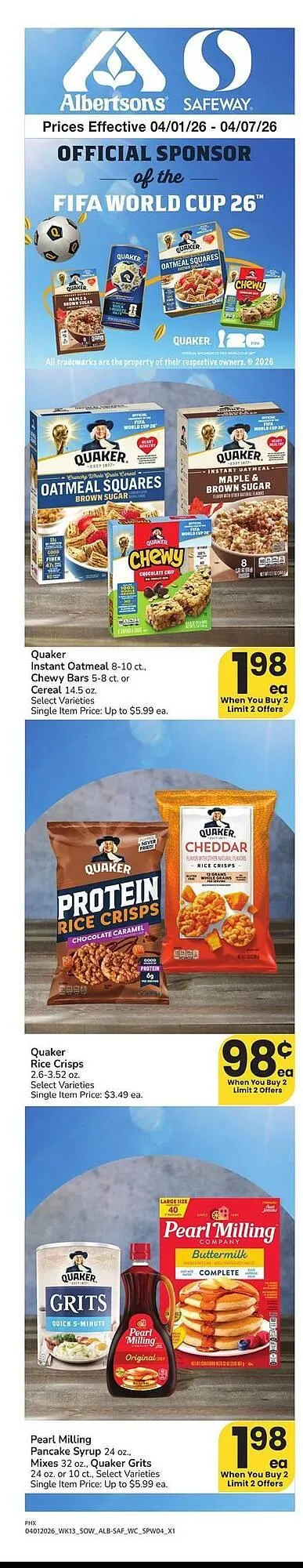 Weekly promotion Safeway weekly ad spanning from April 1 to April 7 2026 - Page 3 for Catalogue 365