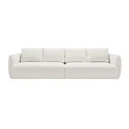 Gabriele 4 Seater Sofa White Bouclé