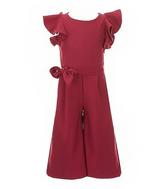 Little Girls Ruffle Sleeve Jumpsuit