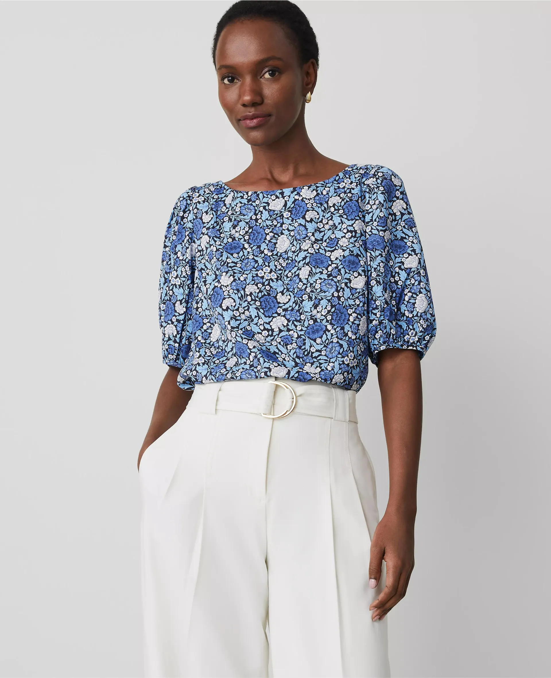 Floral Boatneck Popover