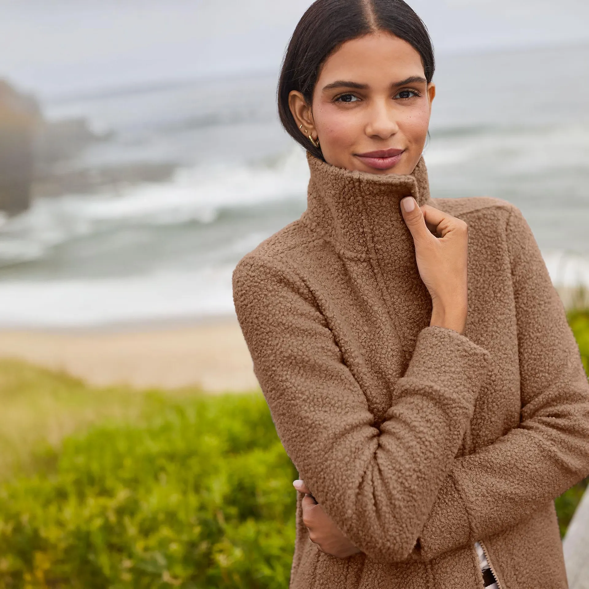 Boucle Fleece Coat