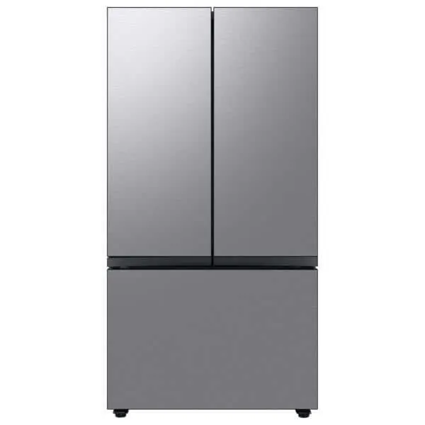 Bespoke 30 cu. ft. 3-Door French Door Smart Refrigerator with Beverage Center in Stainless Steel, Standard Depth