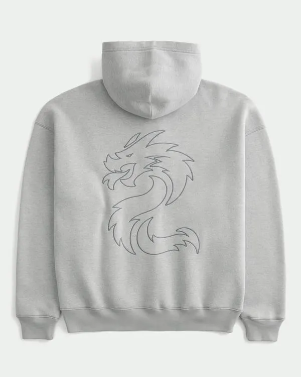 Boxy Toyota Supra Graphic Zip-Up Hoodie