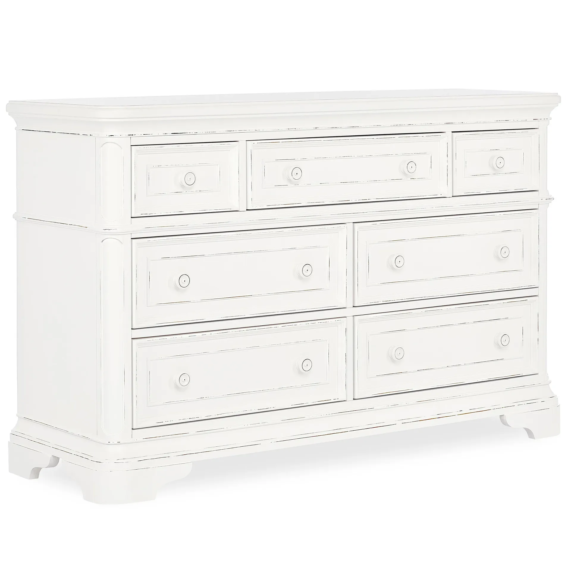 Evolur Signature Belle Double Dresser In Aged White