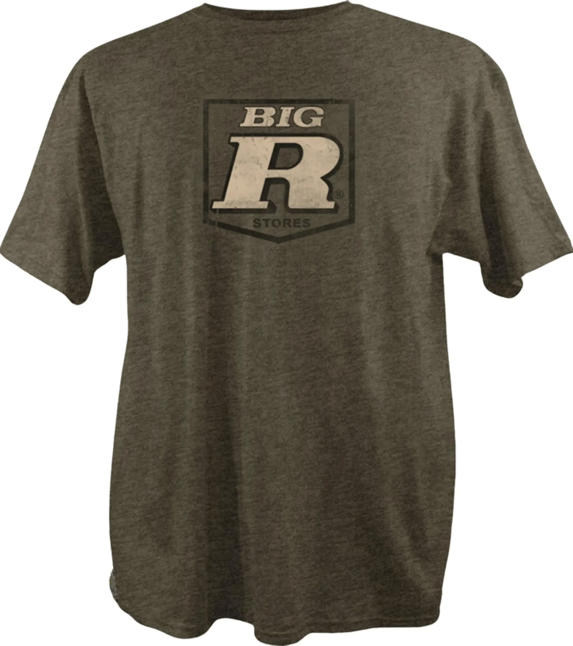 Big R Men's Army Green Big R Shield Logo Short Sleeve T-Shirt