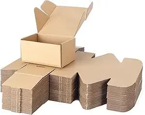 PHAREGE 6x4x3 inch Shipping Boxes Bulk 50 Pack Brown, Tab Lock Tuck Top Mailer Boxes for Packaging Small Business, Small Cardboard Gift Boxes for Wrapping Mailing Present