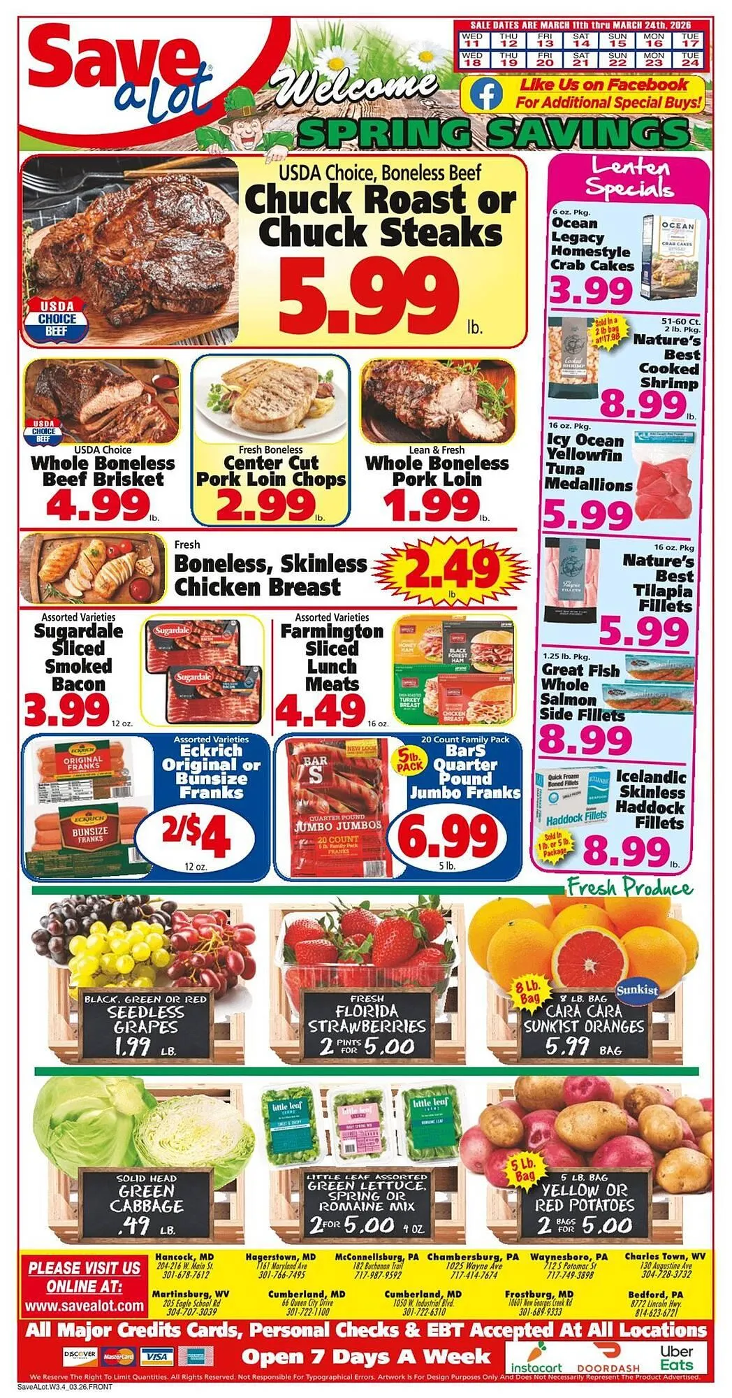 Weekly ad Save a Lot weekly ad from March 11 to March 24 2026 - Page 1