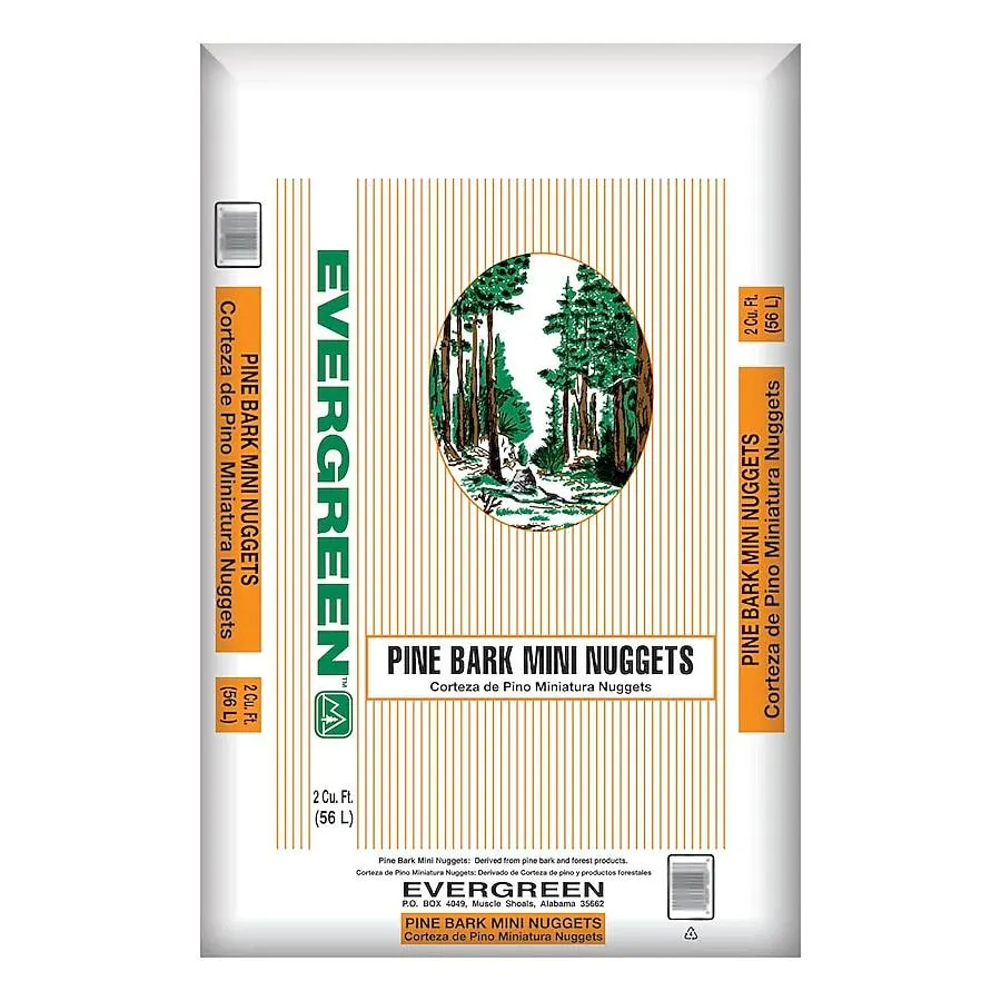 Evergreen 2-cu ft Natural Brown Pine Bark Mini Nuggets Mulch