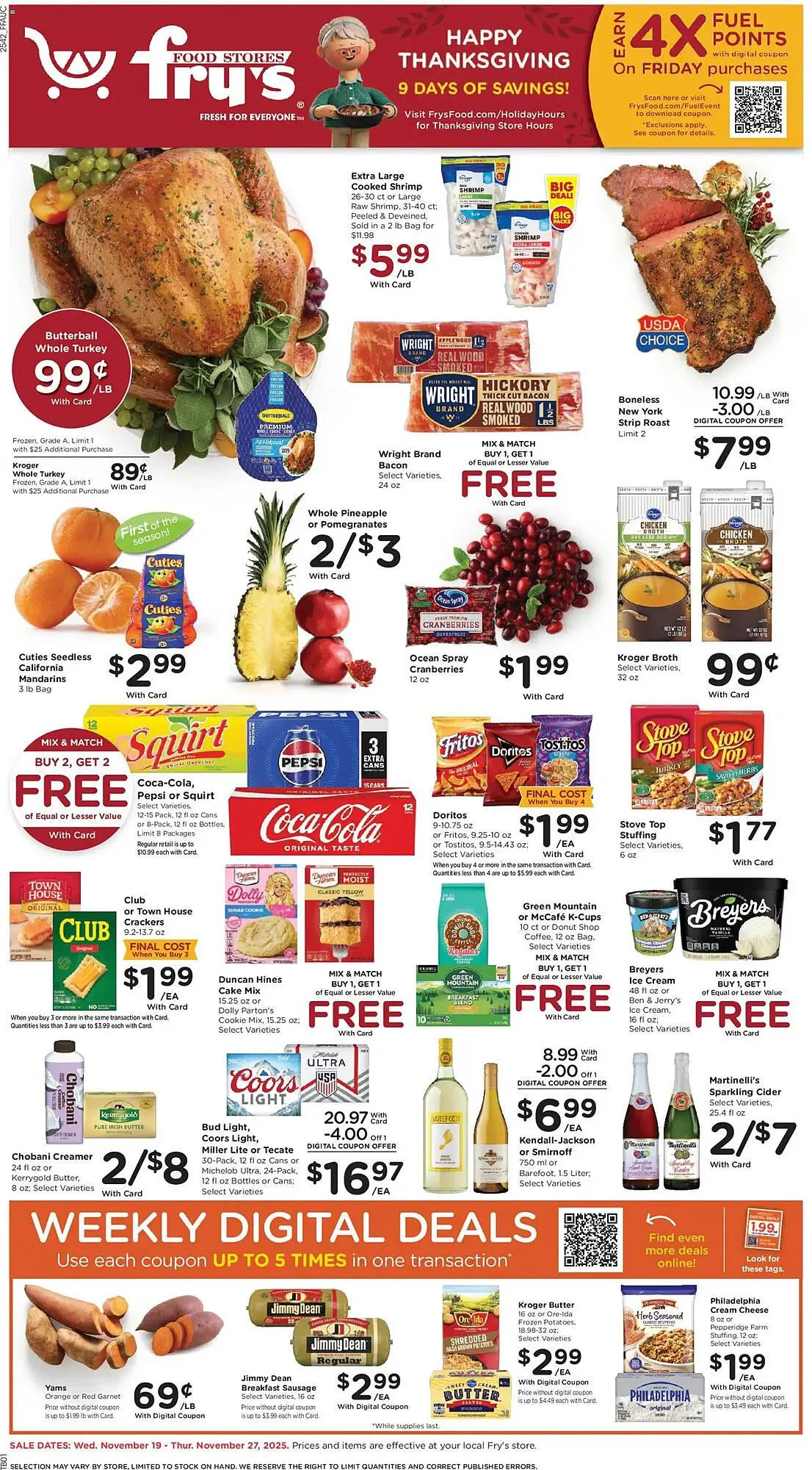 Weekly ad Fry's weekly ad from November 19 to November 28 2025 - Page 1