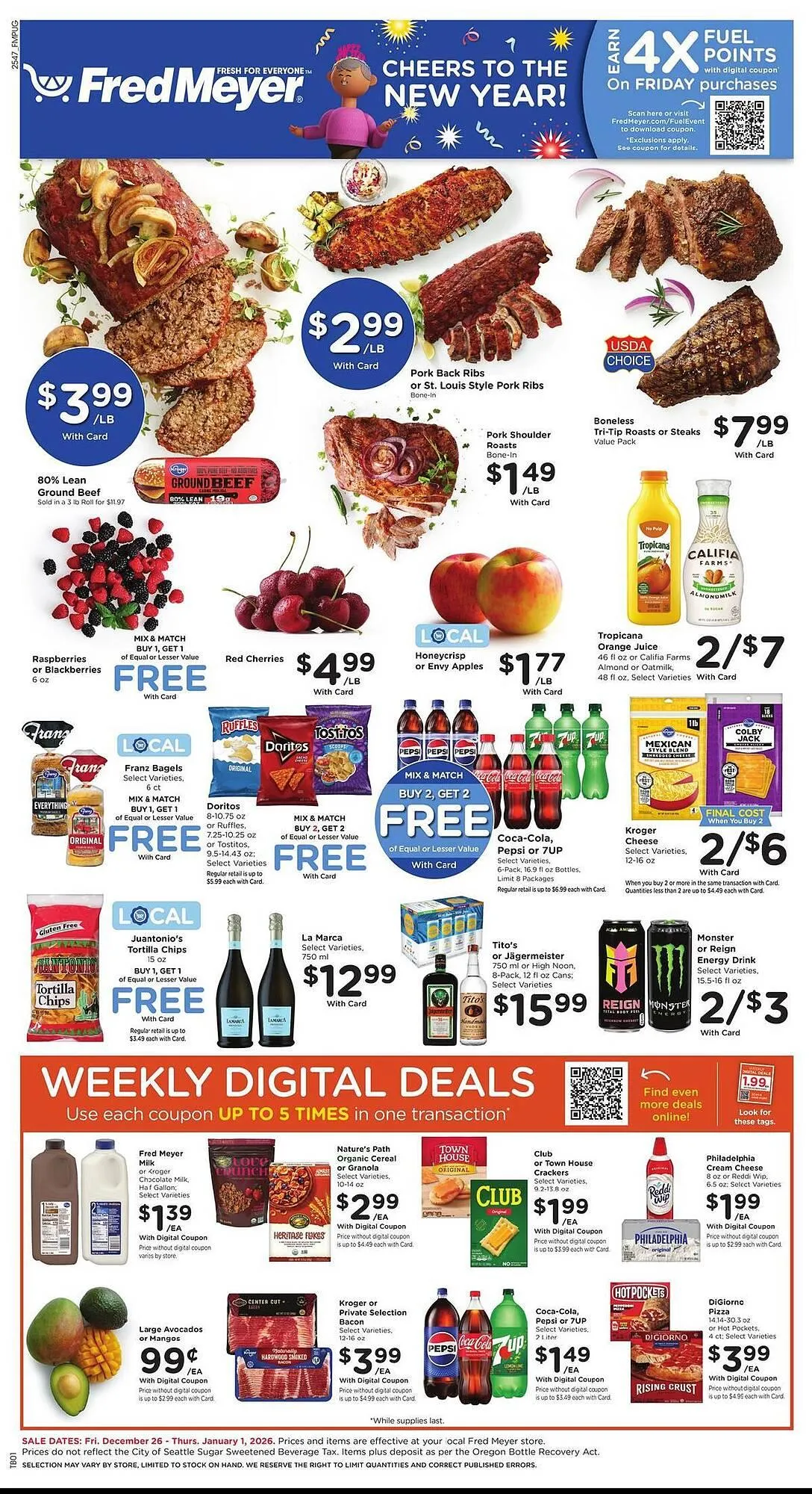 Weekly ad Fred Meyer weekly ad from December 26 to January 1 2026 - Page 1