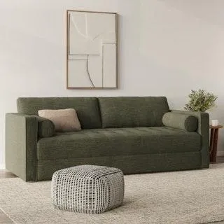 Sven 88" Tufted Sofa Bed - Fir Green