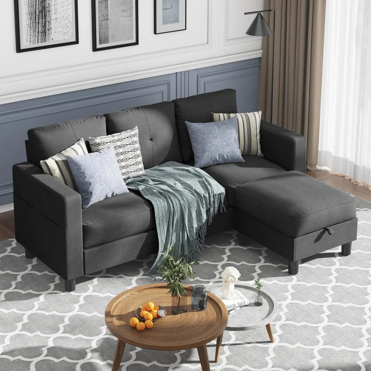 Degnan 76.4'' Upholstered Sofa Chaise