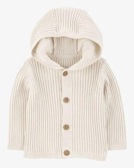 Baby Sweater Knit Cardigan - Ivory