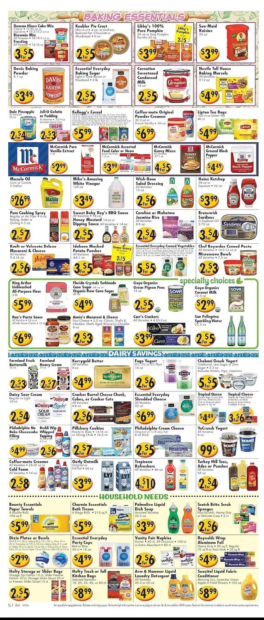 Weekly ad Ideal Food Basket circular from April 3 to April 9 2026 - Page 2