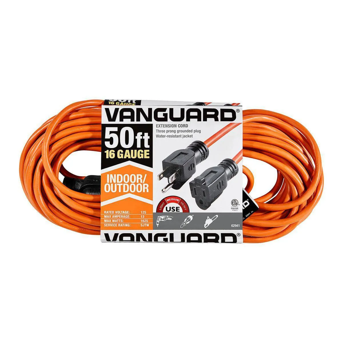 50 ft. x 16/3 Gauge Indoor/Outdoor Extension Cord, Orange