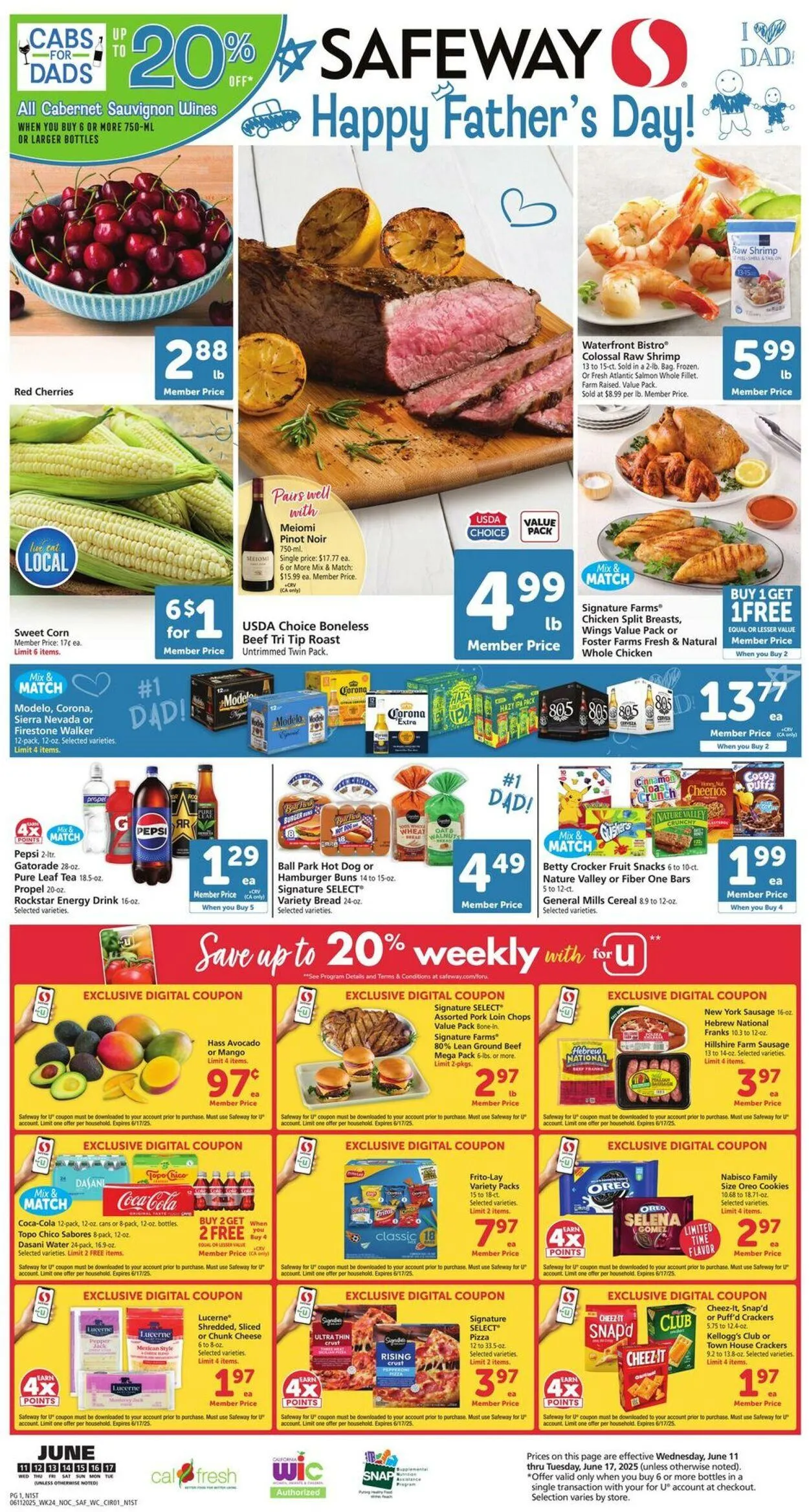Catálogo de Safeway Current weekly ad 11 de junio al 17 de junio 2025 - Página 1