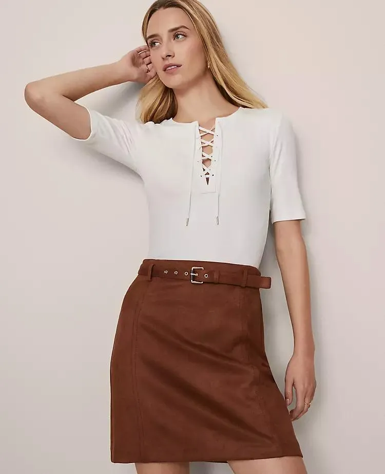 Weekend Collection Lace-Up Top